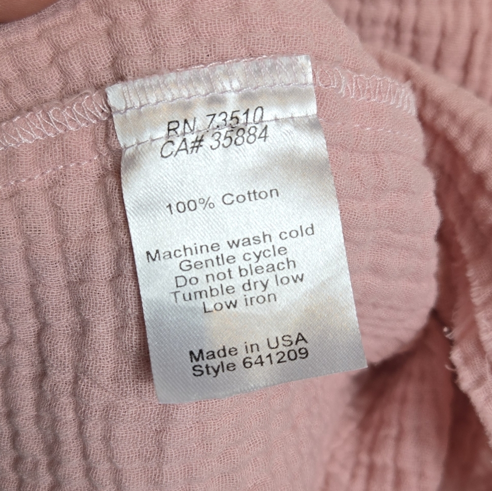 NEW ivy jane Cotton Gauze Oversized Peplum Ruffle Sleeve Top Size M/L - Picture 7 of 7